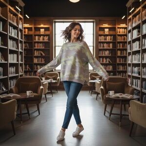 Karlie Relaxed Fit Camouflage Sweater